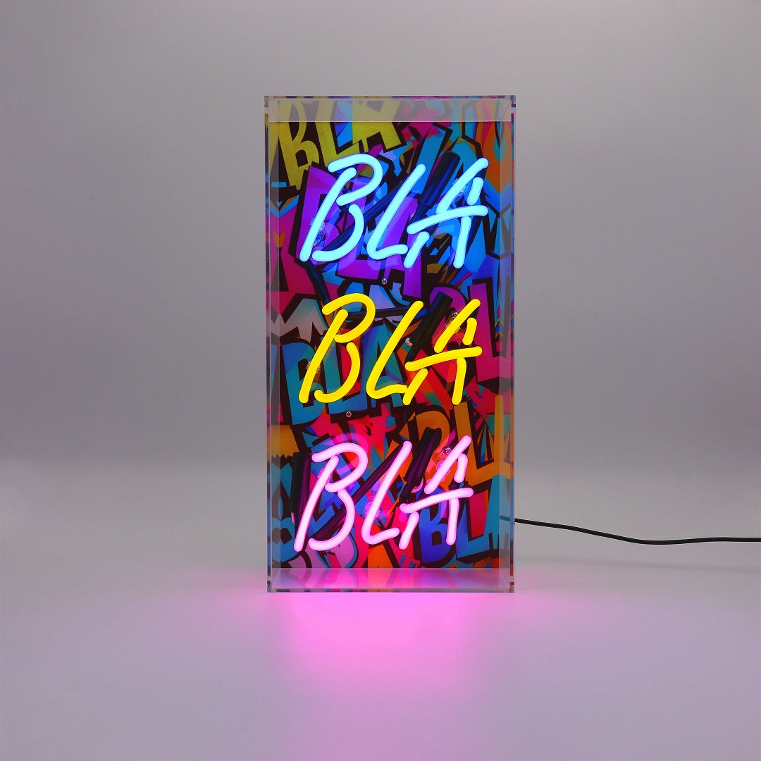 'Bla' Glass Neon Sign