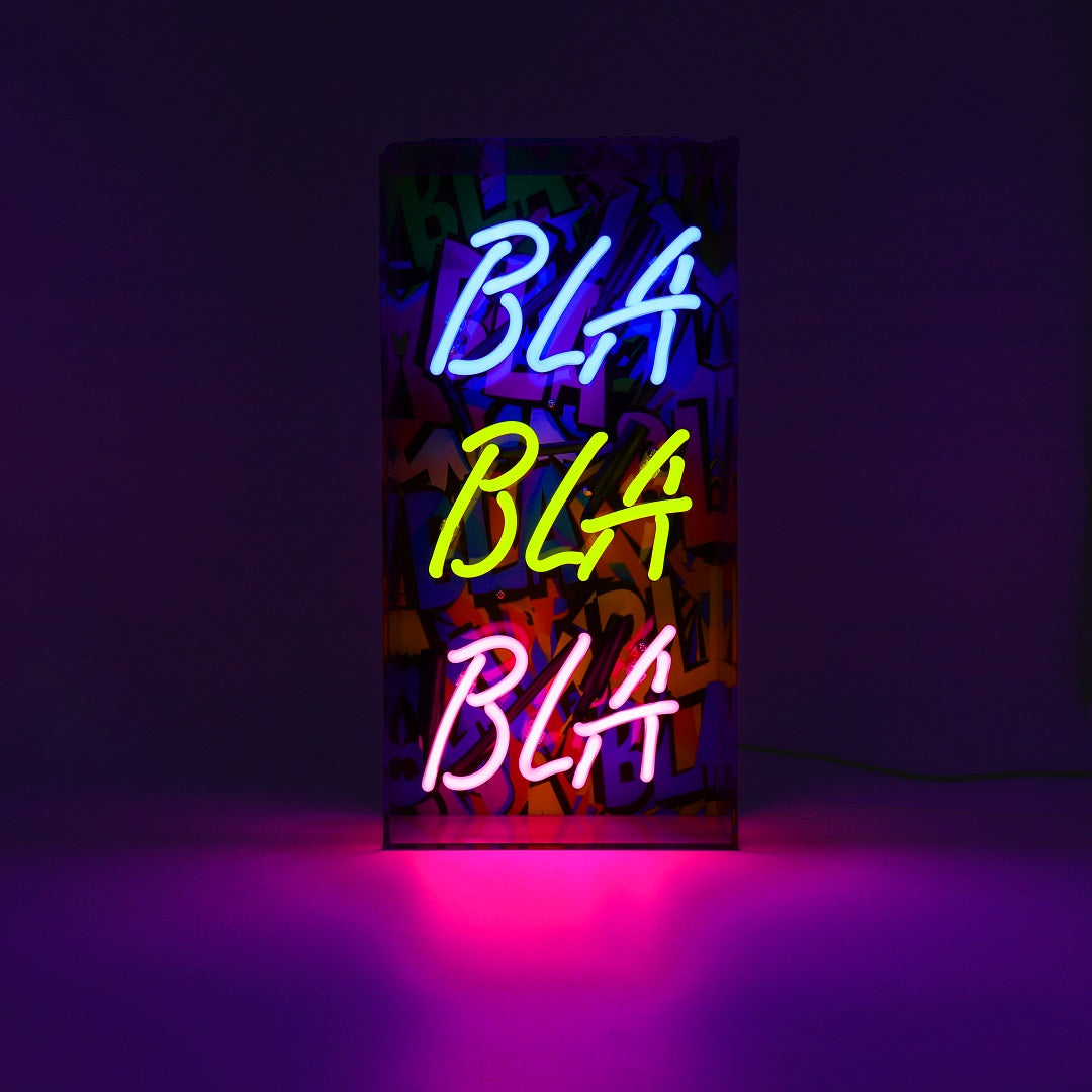 'Bla' Glass Neon Sign