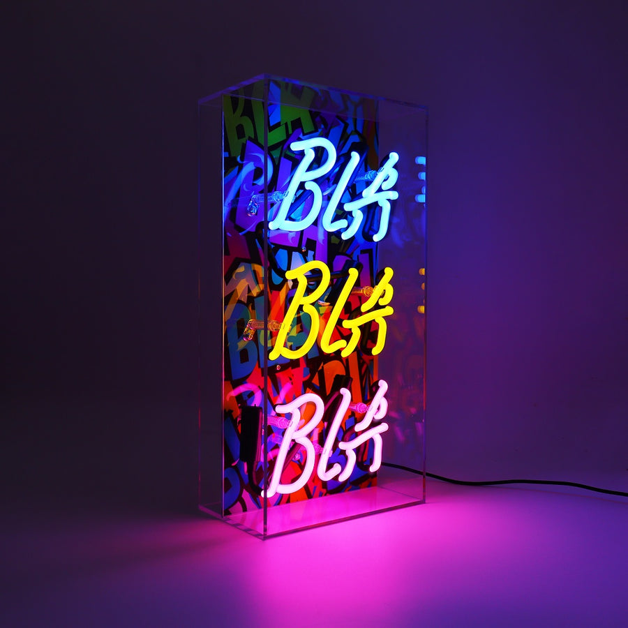 'Bla' Glass Neon Sign