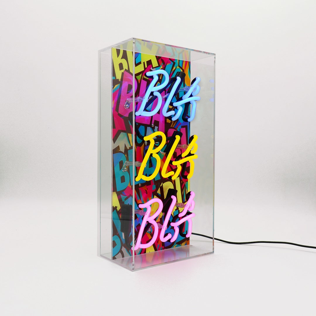 'Bla' Glass Neon Sign