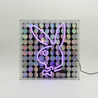 Playboy X Locomocean - Disco Bunny - Glass Neon Box Sign