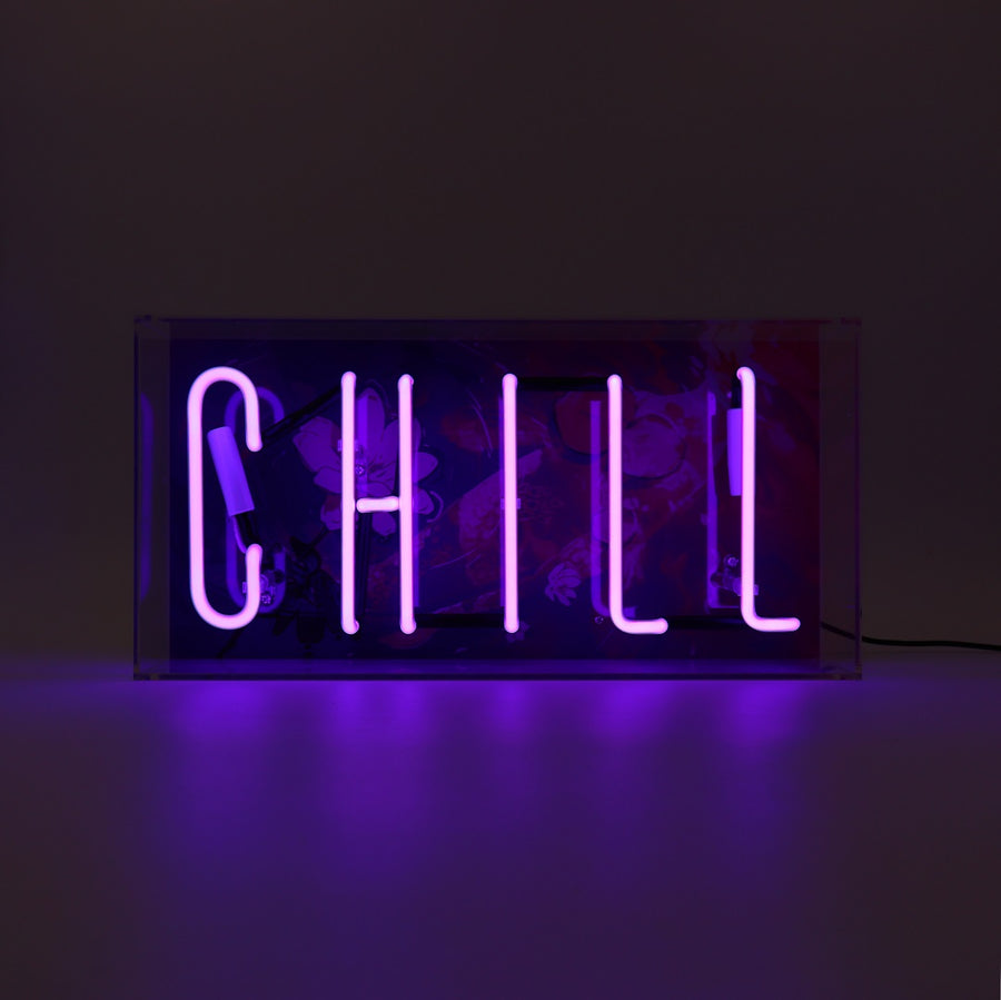 'Chill' Glass Neon Sign