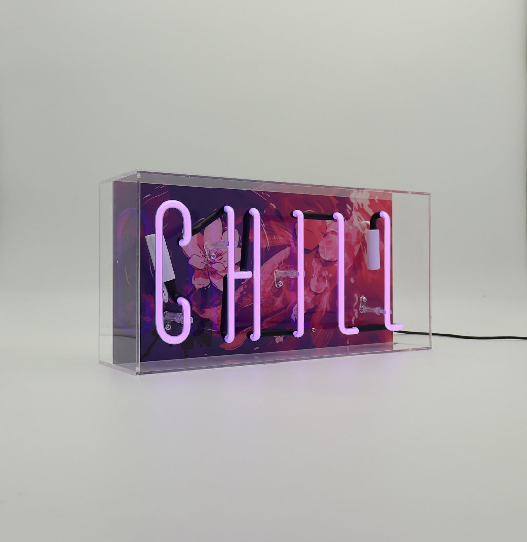 'Chill' Glass Neon Sign