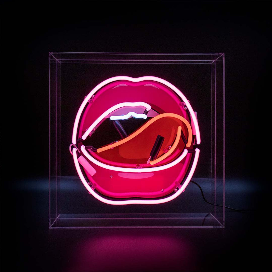 'Mouth' with Graphic Glass Neon Sign