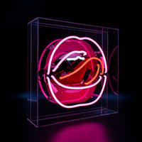 'Mouth' with Graphic Glass Neon Sign