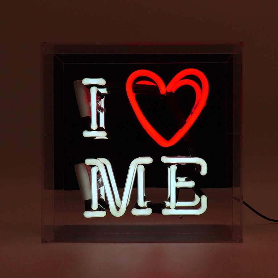 'I Love Me' Glass Neon Sign