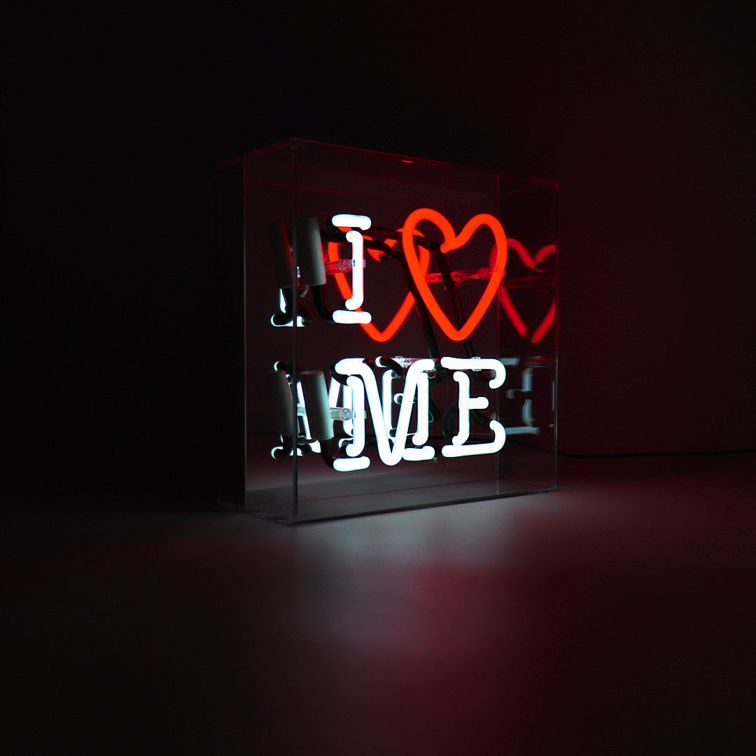 'I Love Me' Glass Neon Sign