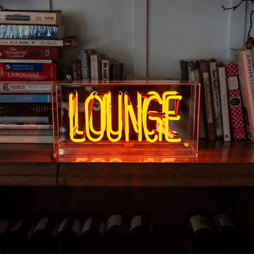 Insegna al neon in vetro 'Lounge