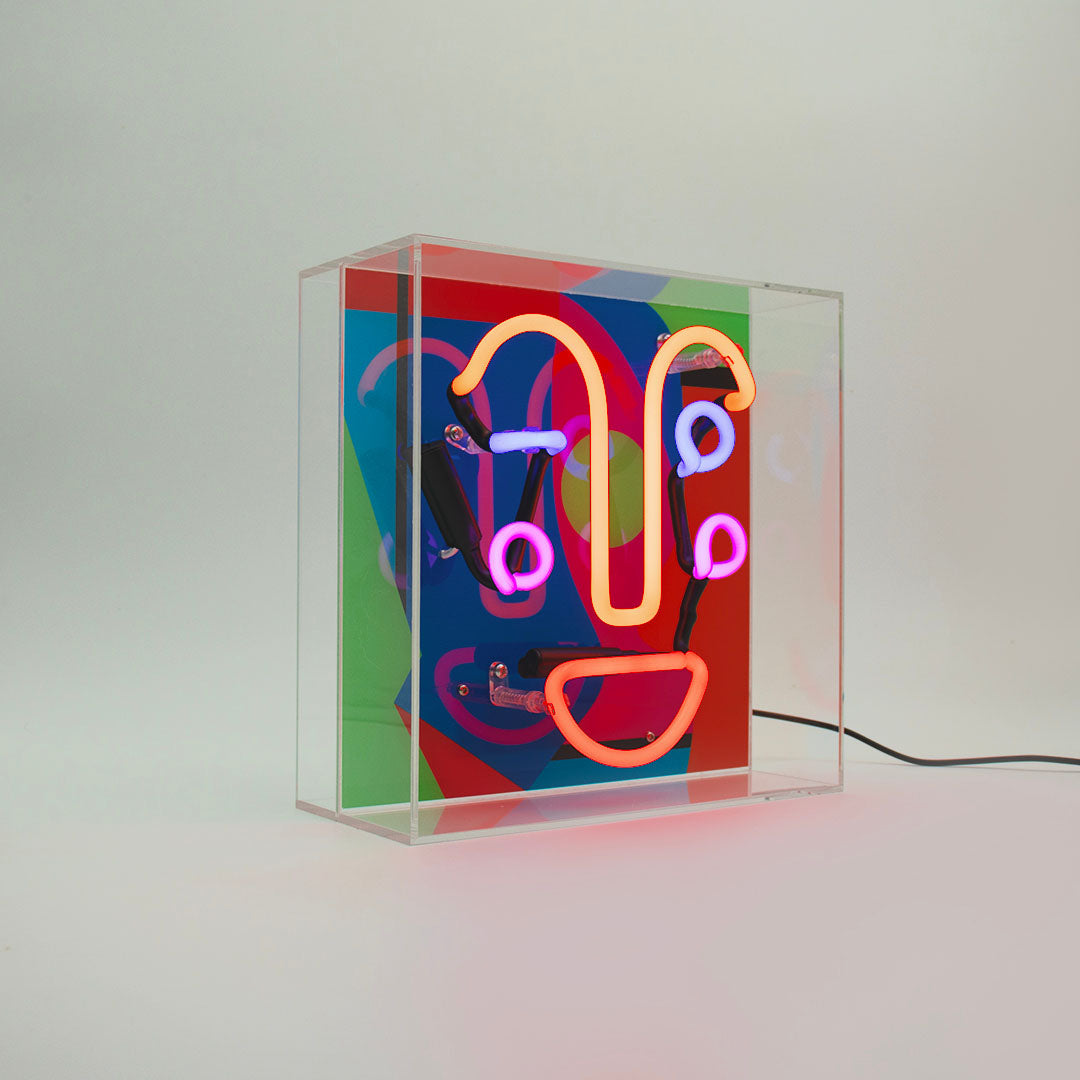 'Memphis Face' Neon Box Sign – Locomocean