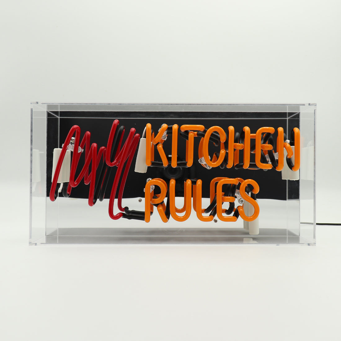 My Kitchen my rules: Acrylic Box Glass Neon