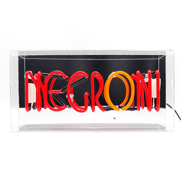 'Negroni' Glass Neon Sign