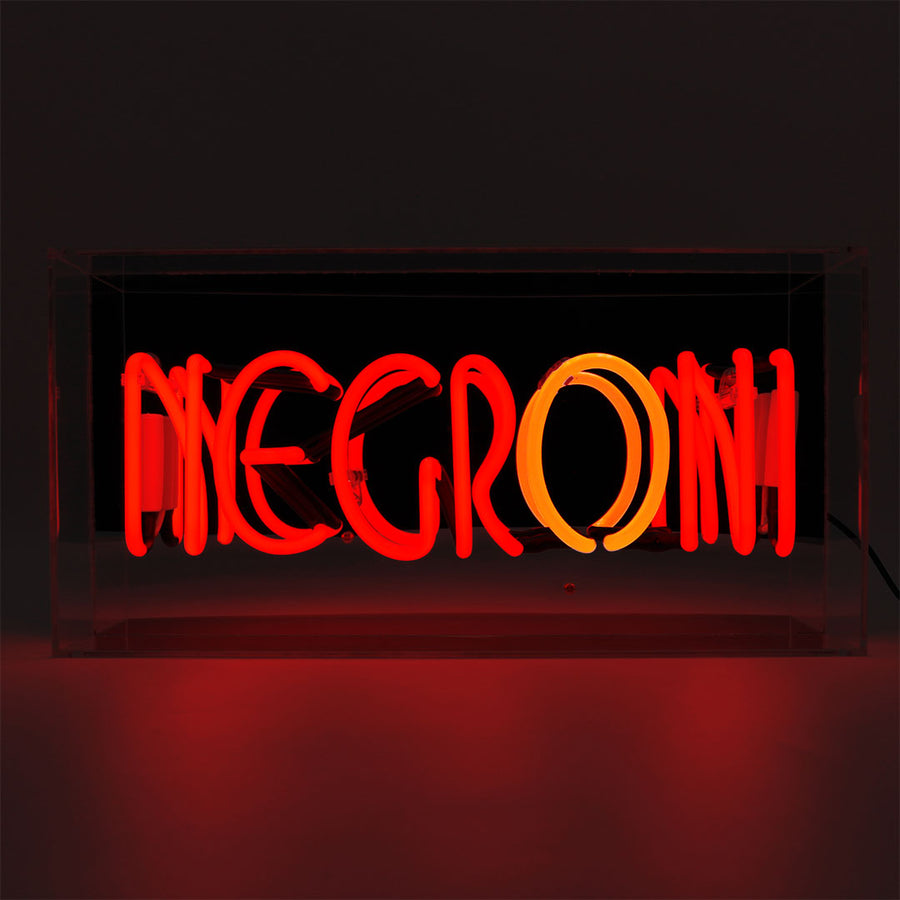 Insegna al neon in vetro 'Negroni