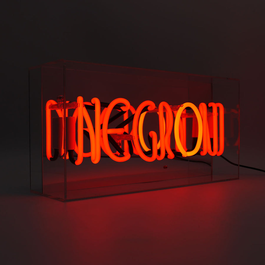 Panneau néon en verre 'Negroni