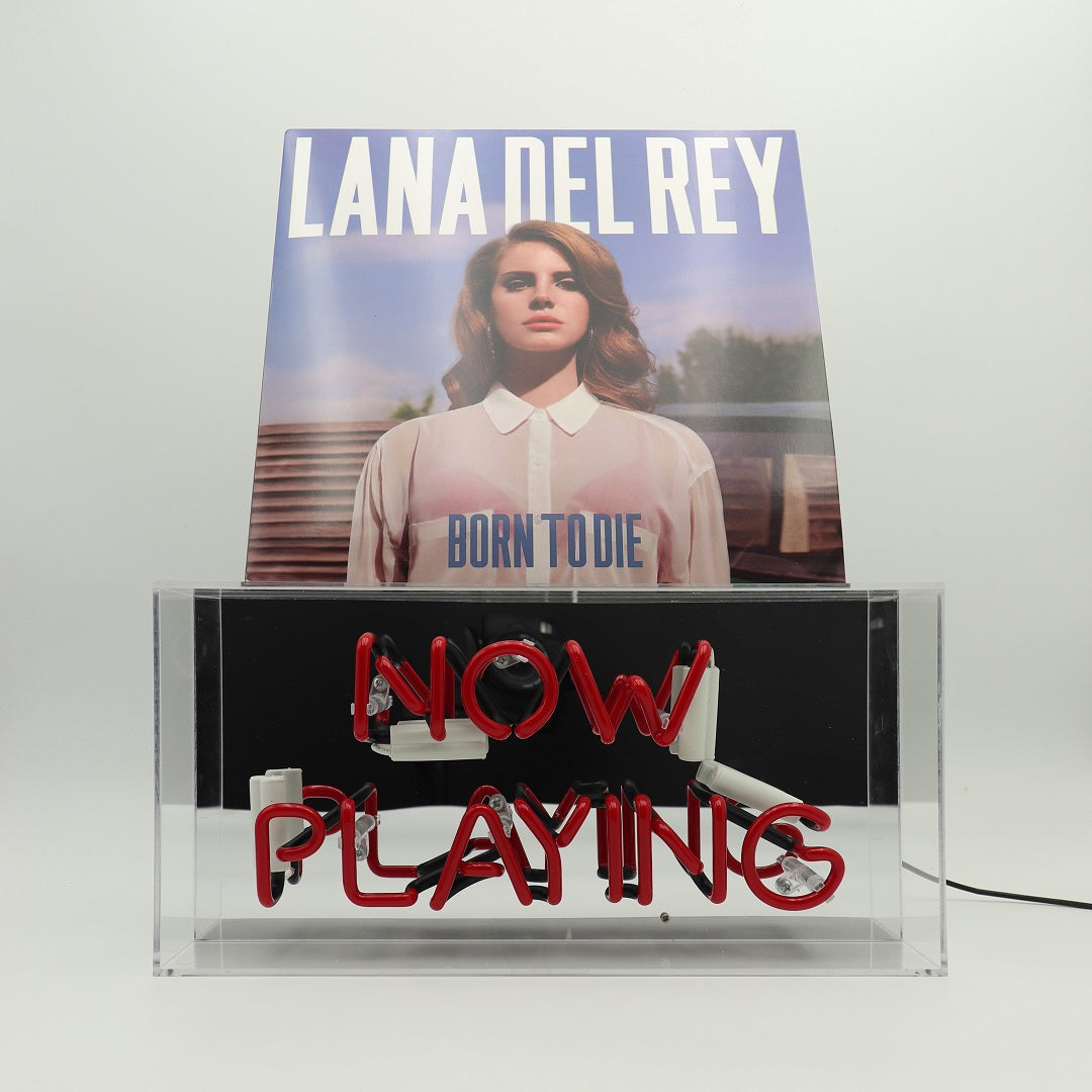 'Now Playing' Glass Neon Box Sign