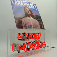 'Now Playing' Glass Neon Box Sign