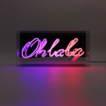 'Oh La La' Neon-skilt i glas