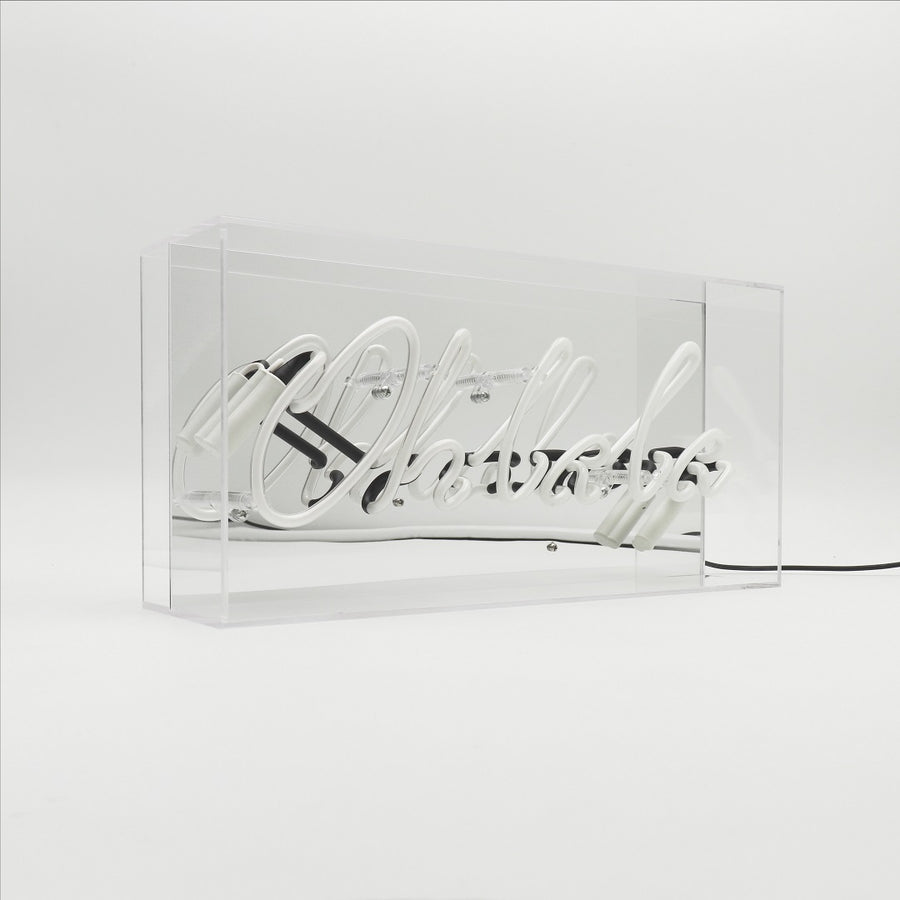 'Oh La La' Glass Neon Box Sign