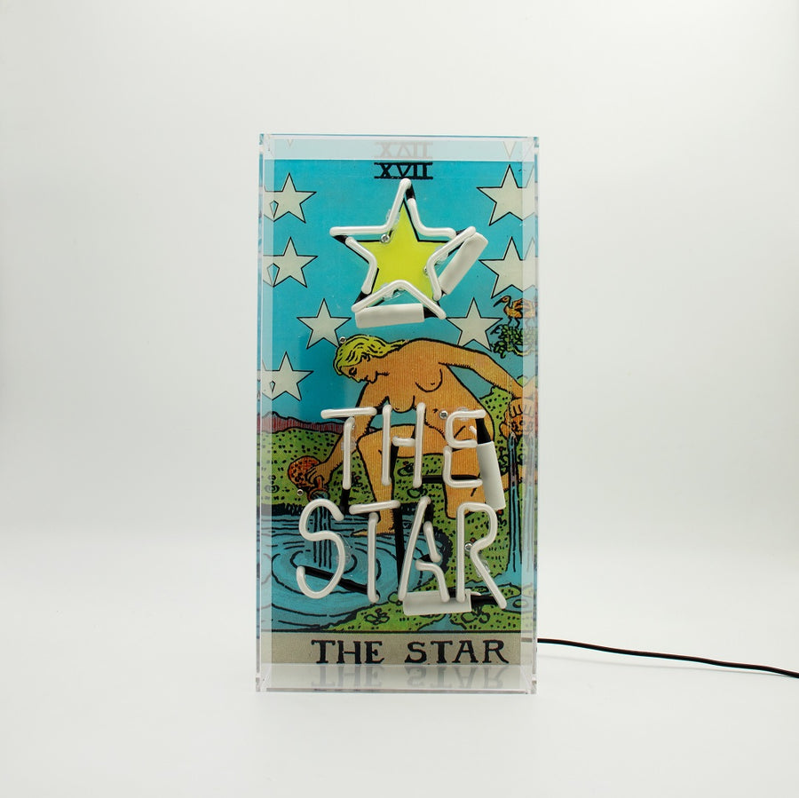 'The Star' Tarot Glass Neon Box Sign