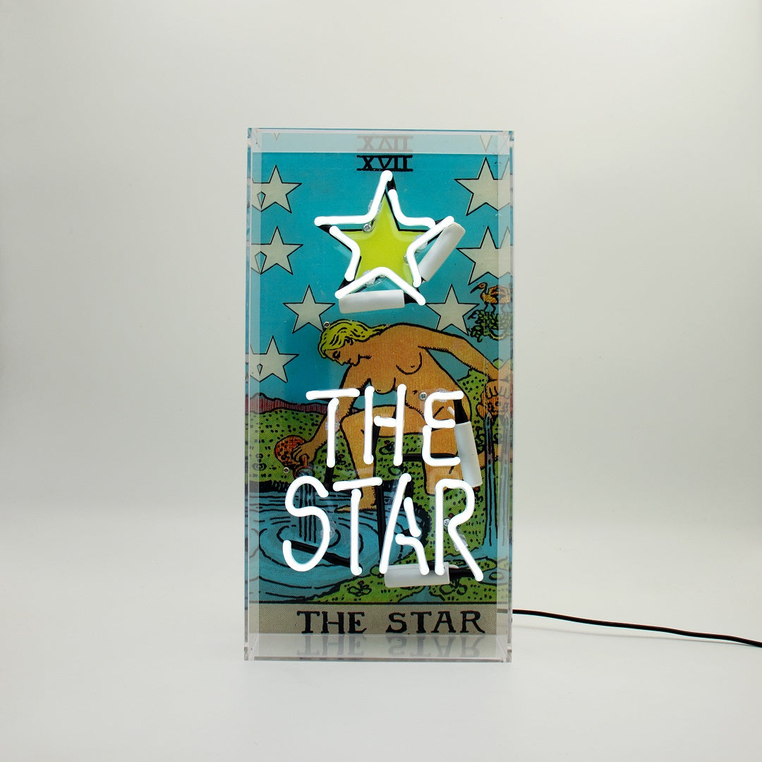 'The Star' Tarot Glass Neon Box Sign