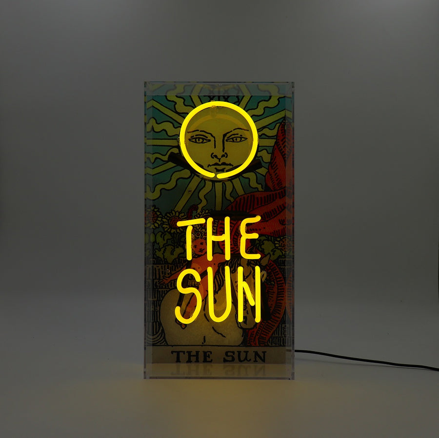 'The Sun' Tarot Glass Neon Box Sign