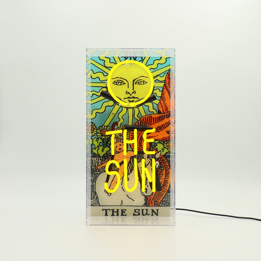 'The Sun' Tarot Glass Neon Box Sign