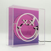 Fun smile  Purple: S.W.Smiley Acrylic Box Glass Neon