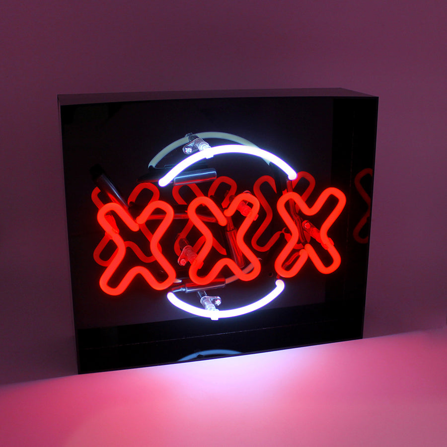 XXX" Glas-Neonschild