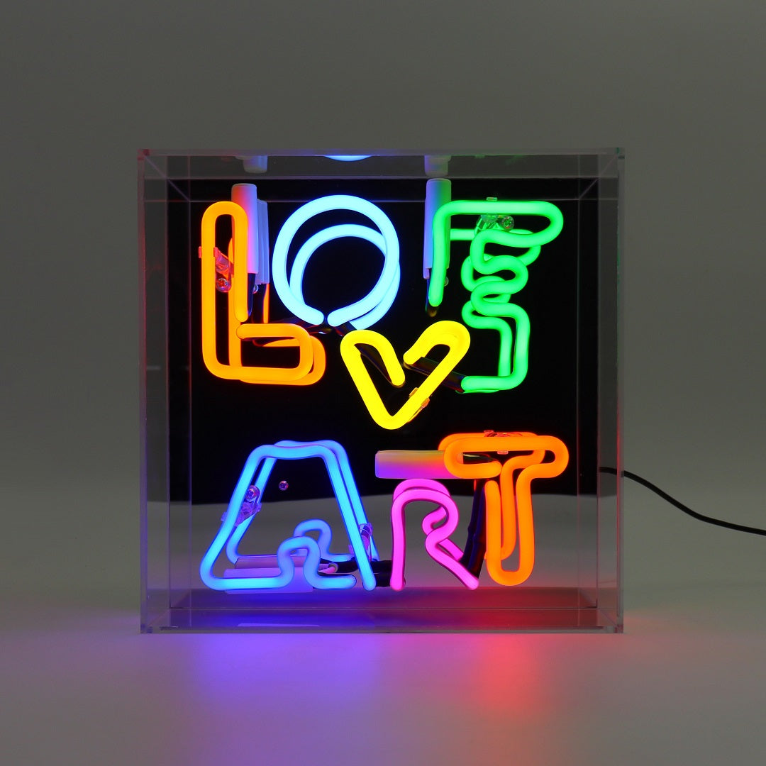 'Love Art' Glass Neon Box Sign – Locomocean
