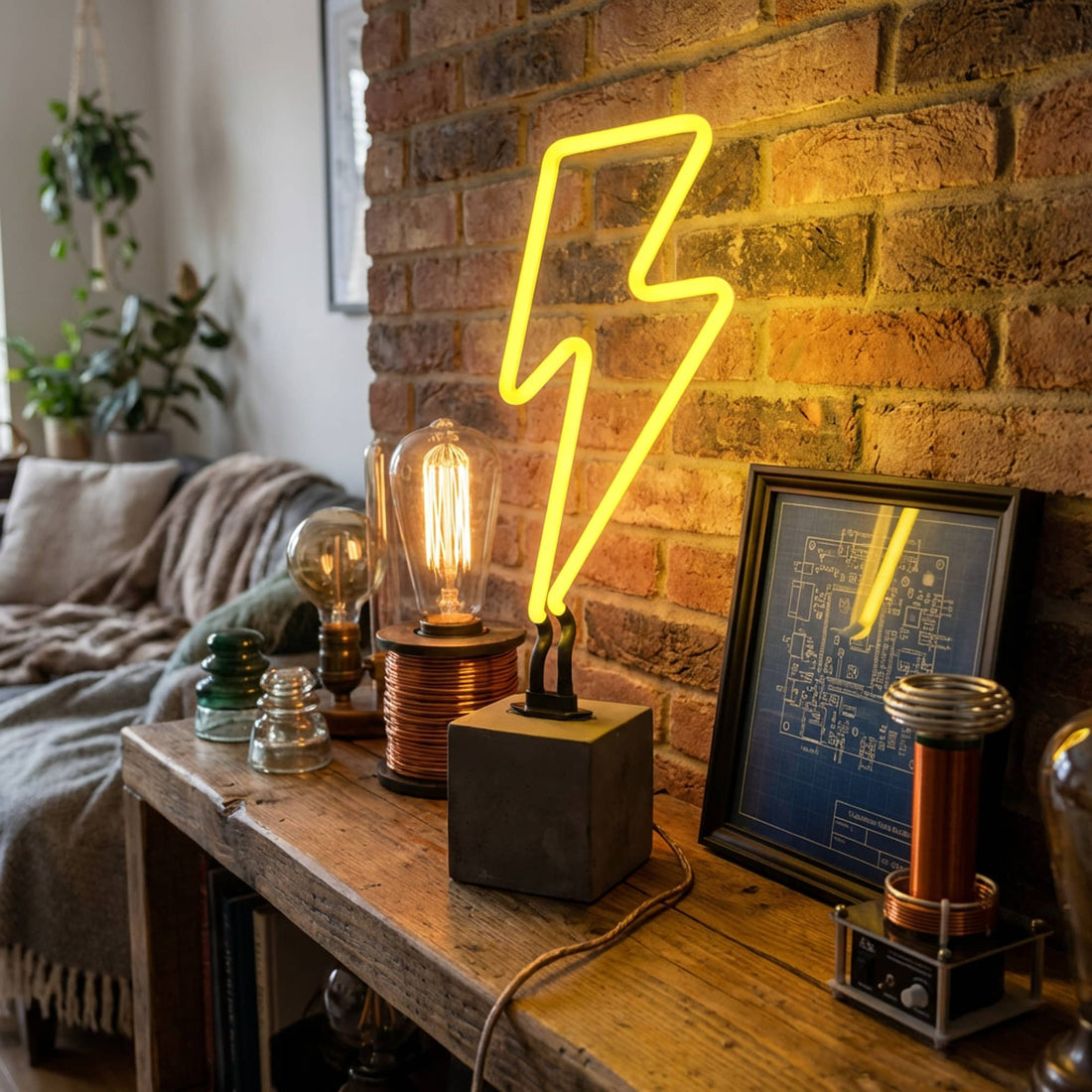 Neon 'Lightning' Sign