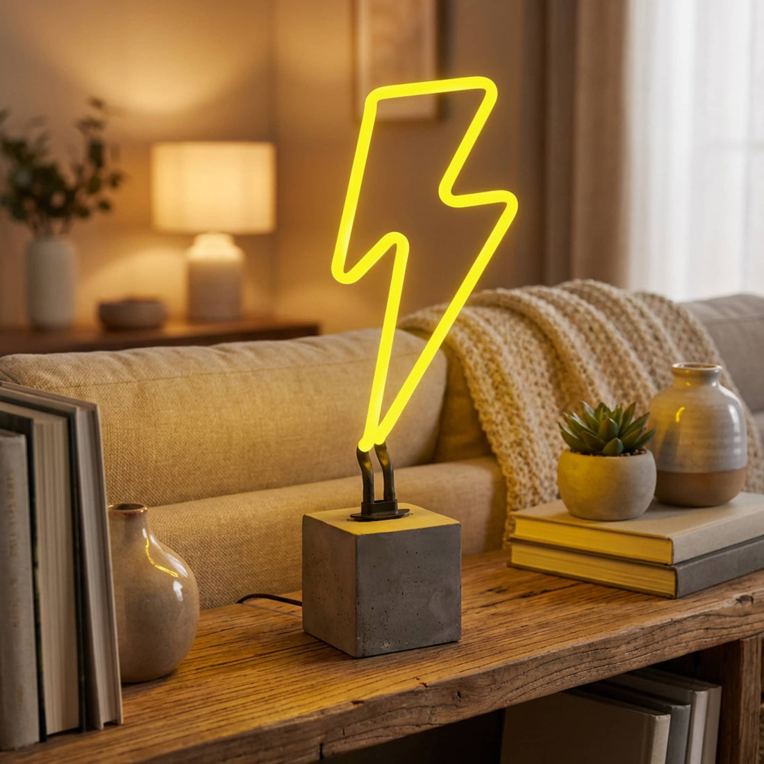 Neon 'Lightning' Sign