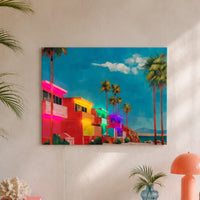 Summer Breeze: LED Neon Canvas