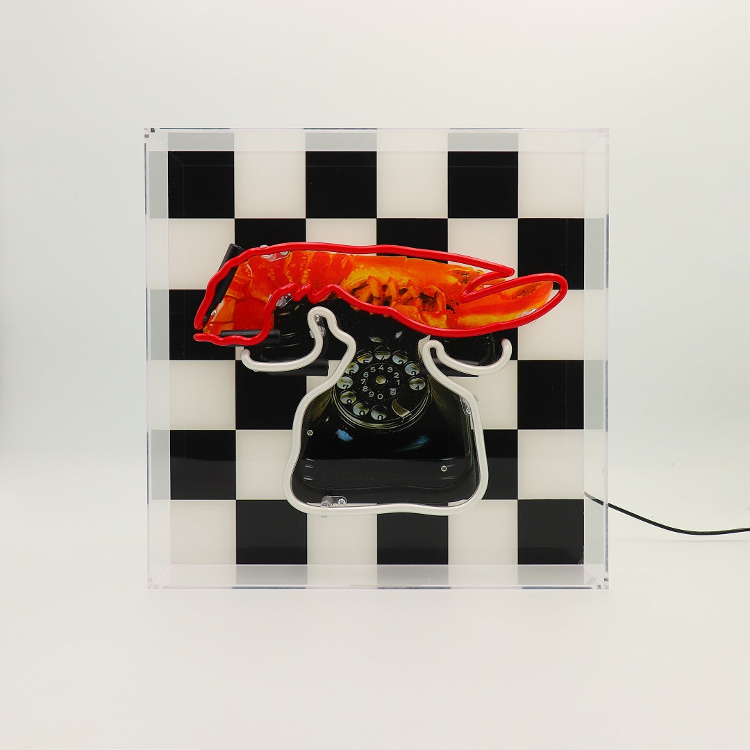 'Lobster Telephone' Glass Neon Box Sign