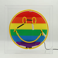 Proud Smile: The Original Smiley Acrylic Box Glass Neon