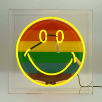 Proud Smile: The Original Smiley Acrylic Box Glass Neon