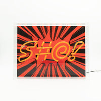 'S#@!' Large Glass Neon Box Sign