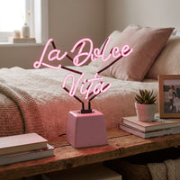 La Dolce Vita Pink: Ceramic Base Glass Neon