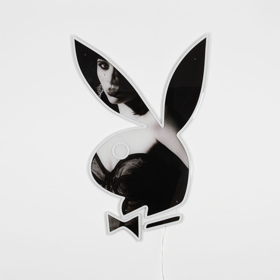 Playboy X Locomocean - Conejito Playboy B&N LED Neón Montable en Pared (Pre-Orden)