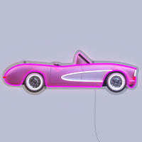 Classic Pink Car Neon LED Sign - Wall Mounted