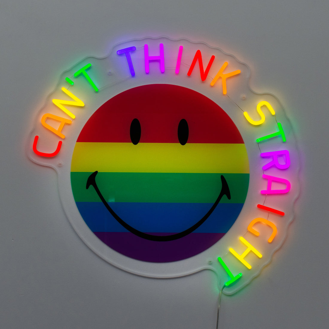 Can't think straight: : The Original Smiley LED Neon Wall Sign