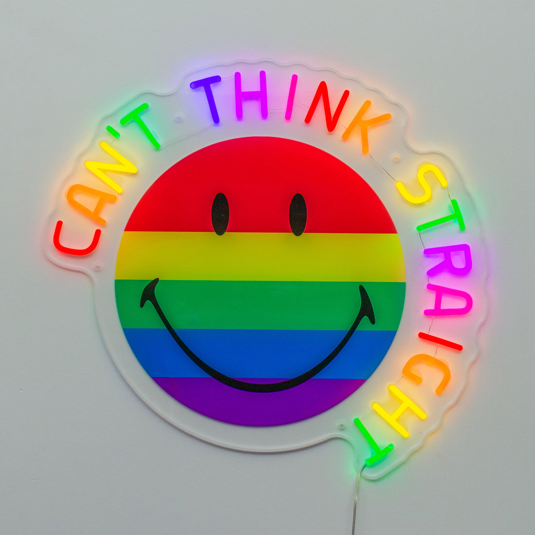 Can't think straight: : The Original Smiley LED Neon Wall Sign