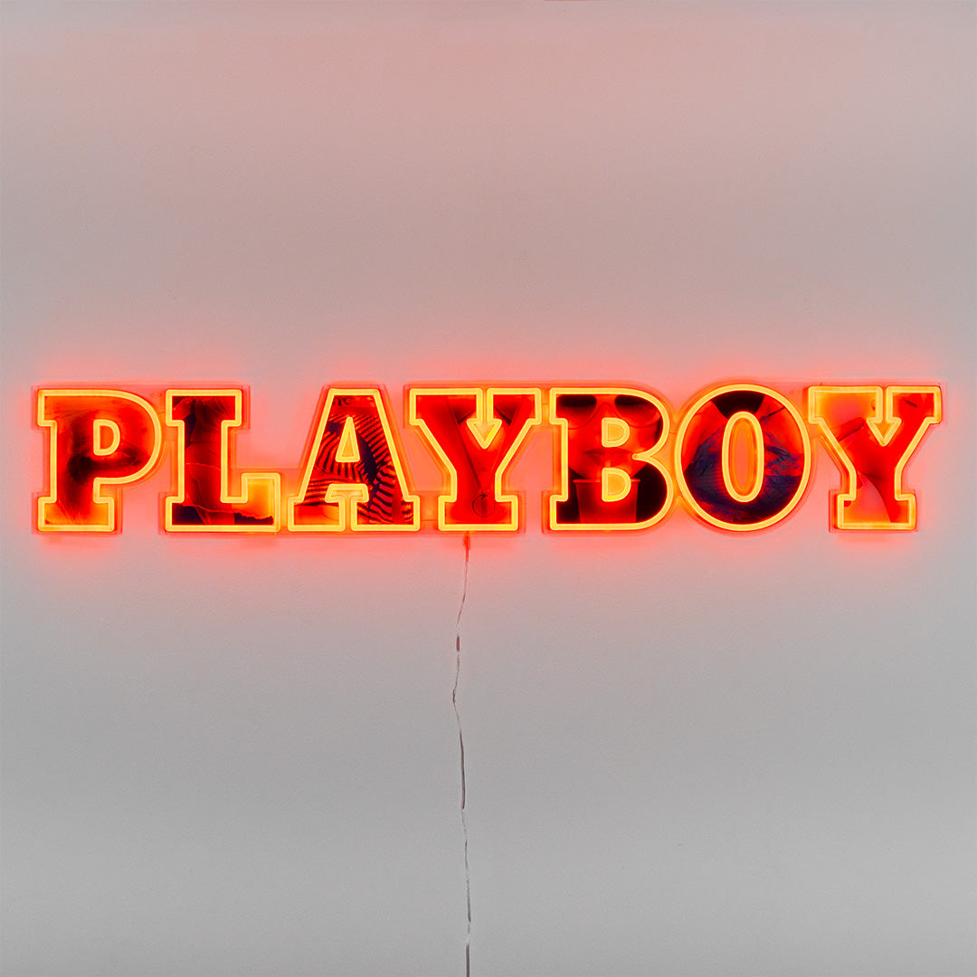 Playboy X Locomocean - Playboy Wordmark Orange LED Wall Mountable Neon (Pre-Order)