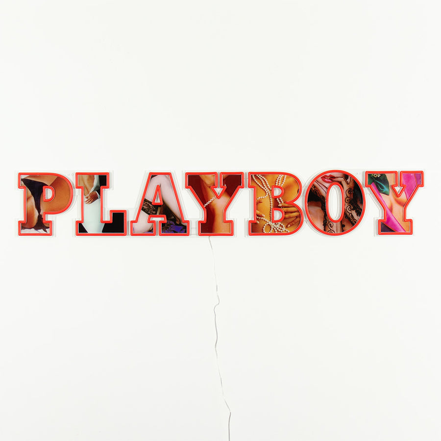 Playboy X Locomocean - Playboy Wortmarke Rot LED Wandmontage Neon (Vorbestellung)
