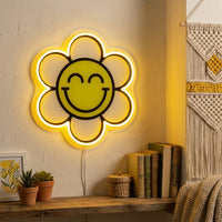 Happy Flower: S.W.Smiley LED Neon Wall Sign