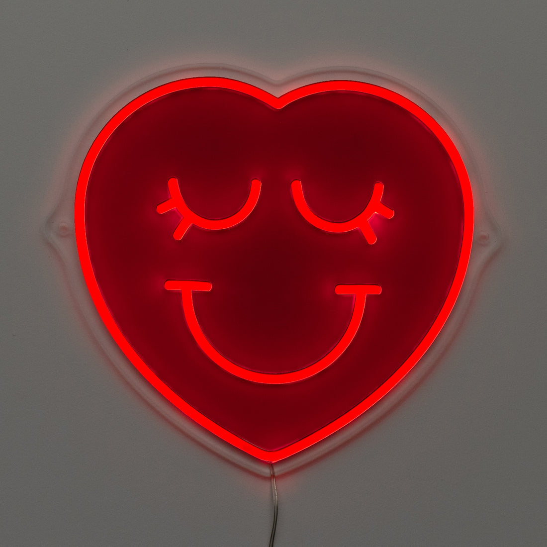 Happy Heart: S.W.Smiley LED Neon Wall Sign