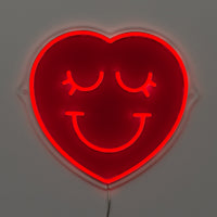 Happy Heart: S.W.Smiley LED Neon Wall Sign