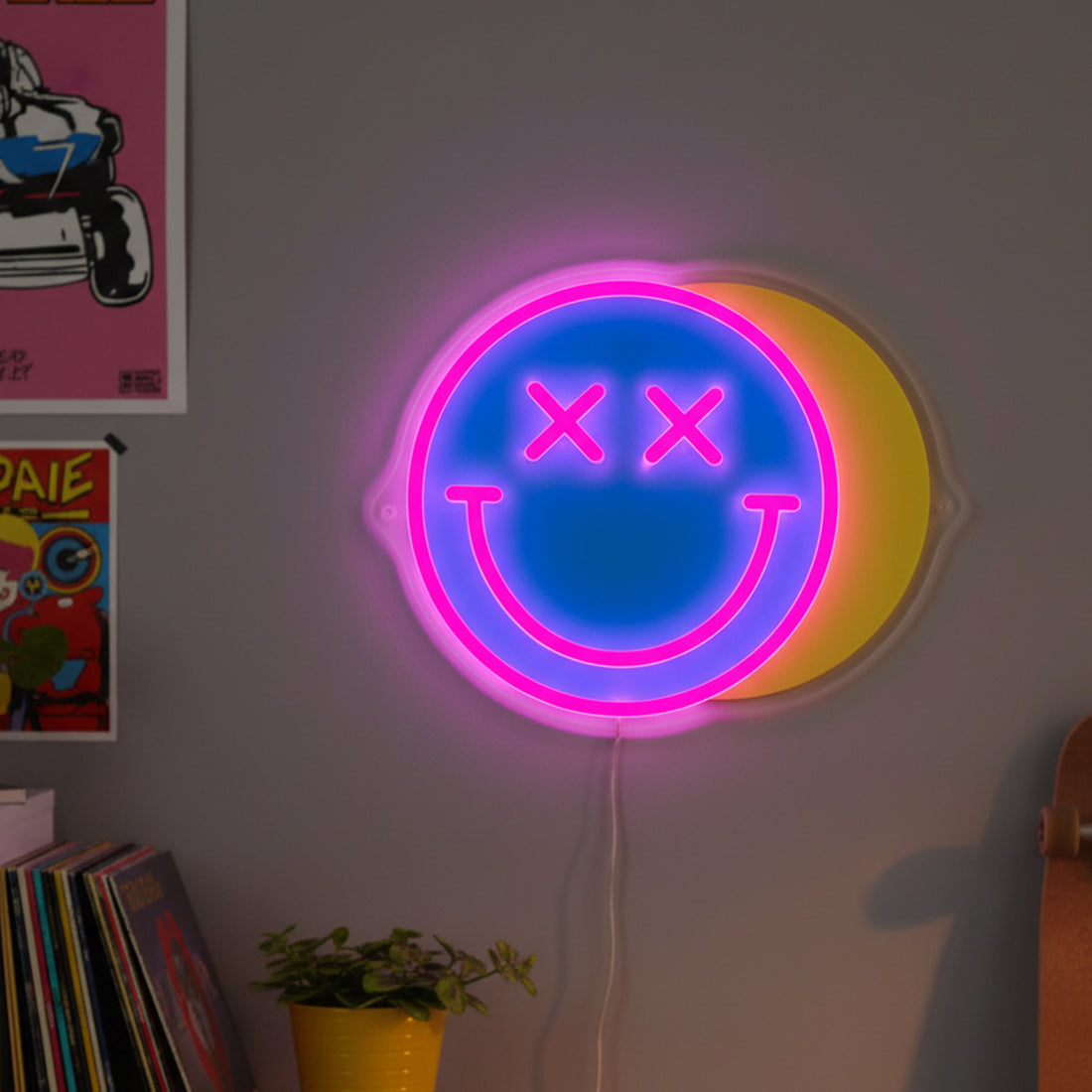 Happy Stamp: S.W.Smiley LED Neon Wall Sign