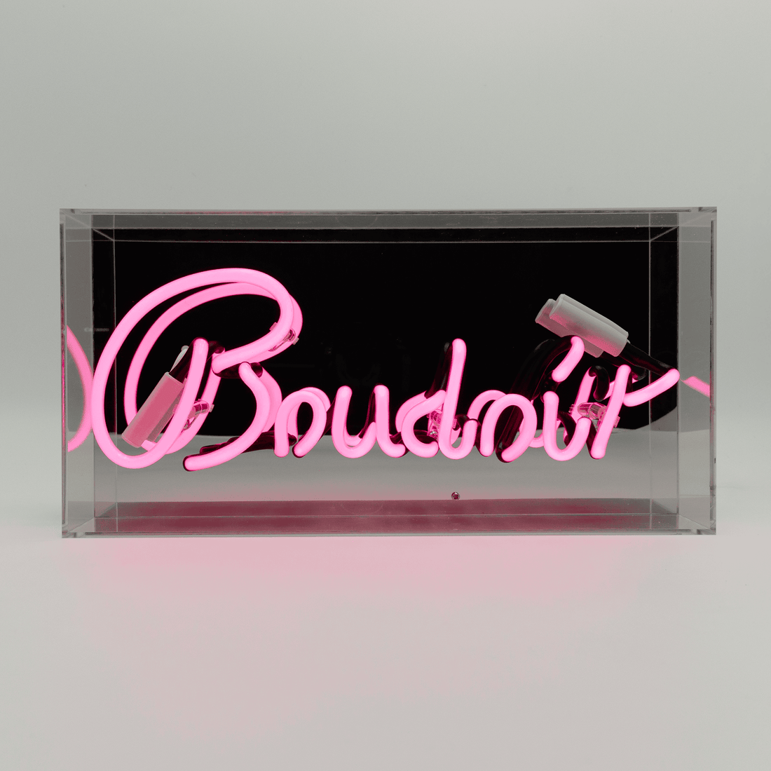 Enseigne néon en verre 'Boudoir