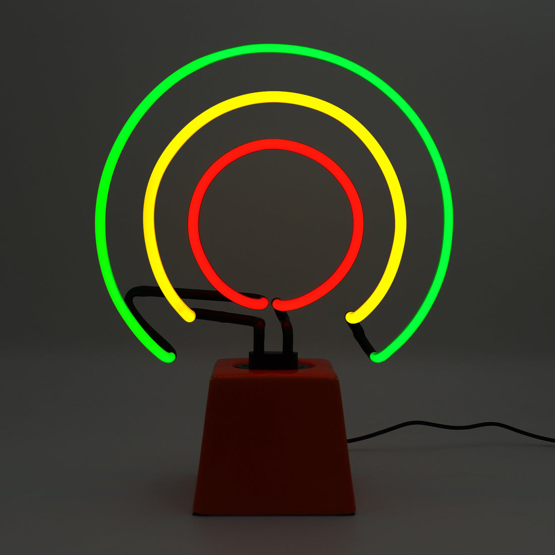 Circles: Ceramic Base Glass Neon