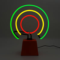 Circles: Ceramic Base Glass Neon