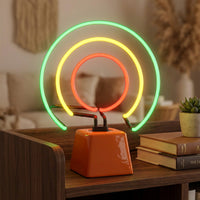 Circles: Ceramic Base Glass Neon